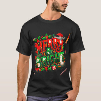 Camisa de Natal feliz e Brilhante - Férias Festiva