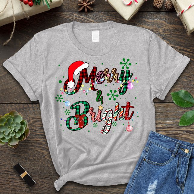 Camisa De Natal, Feliz E Brilho (Criador carregado)
