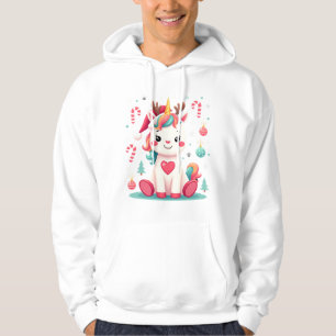 Camisa de Natal Fofo Meninas Mulheres Xmas Unicórn