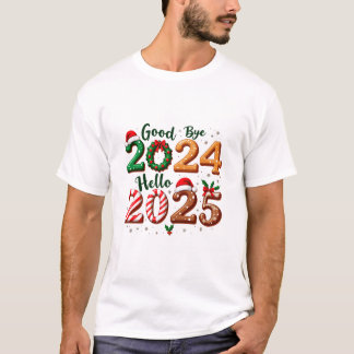 Camisa de Natal Goobye 2024 olá 2025