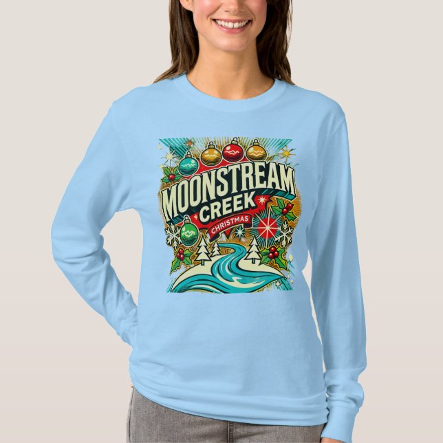 Camisa de Natal Longa do Creek Moonstream (Frente)