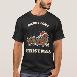 Camisa de Natal Longo e Alegre – Dachshund Engraça