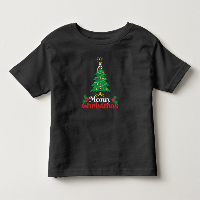 Camisa de Natal meowy (Frente)