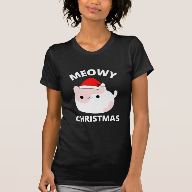 Camisa de Natal meowy (Frente)