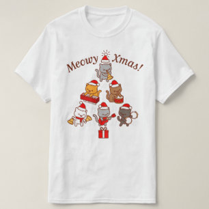 Camisa de Natal meowy: Banda de Gatos Carolers