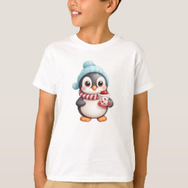 Camisa De Natal Para Crianças Pinguins felizes - I
