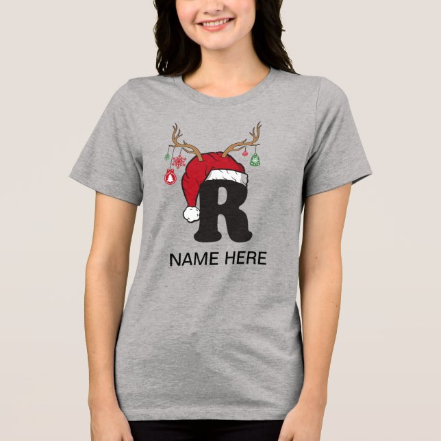 Camisa De Natal Personalizada Com Nome (Frente)
