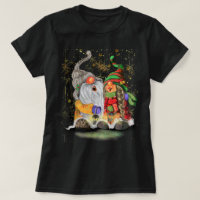 Camisa de Natal Presente Feliz Cantando Gnomos Cas