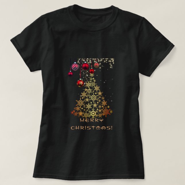 Camisa de Natal Preta (Frente do Design)