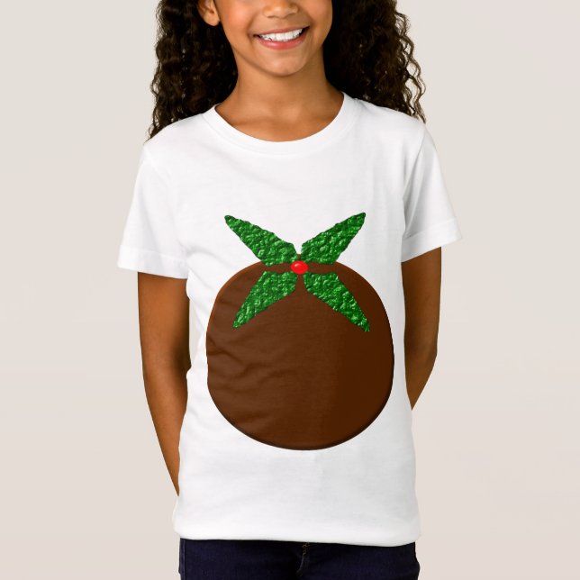 Camisa de Natal Pudim Crianças T (Frente)