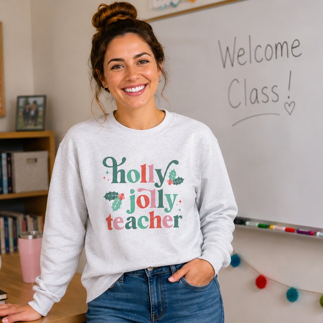 Camisa de Natal Retro para Professores Alegre (Criador carregado)