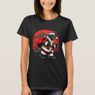 Camisa de Natal Santazilla Monstro Japonês Kaiju