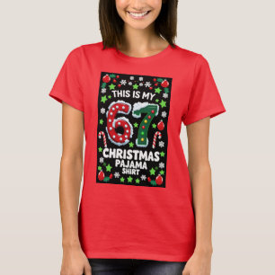 Camisa de Natal Six Seven Christmas Tee 6 7 Meme P