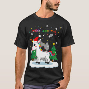 Camisa de Natal Unicórnio Meninas Roupas de Natal