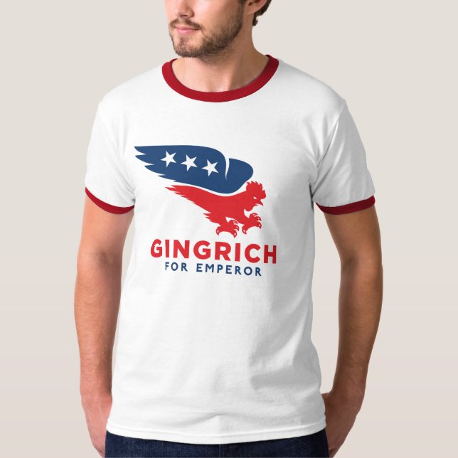Camisa de Newt Gingrich Chickenhawk (Frente)