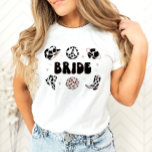 Camisa de Noiva da Bachelorette<br><div class="desc">Esta é uma vaqueira discoteca chamada camisa "noiva". Edite TODAS as cores para fazer com que esta camisa de noiva da cowgirl do espaço seja ajustado das suas necessidades de evento   estilo pessoal. Selecione "personalizar mais" nas opções do menu para fazer estas alterações:)</div>