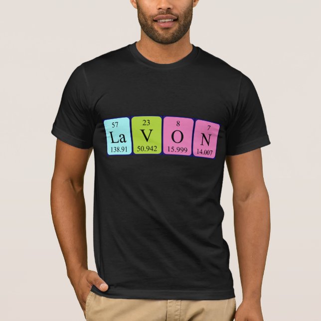 Camisa de nome da mesa periódica Lavon (Frente)