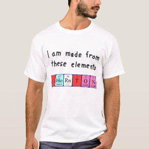 Camisa de nome da mesa periódica Thornton