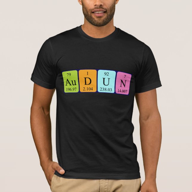 Camisa de nome de mesa periódica Audun (Frente)