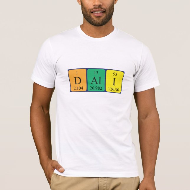 Camisa de nome de mesa periódica Dali (Frente)