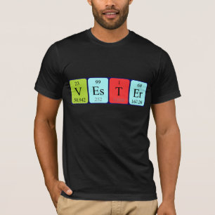Camisa de nome de mesa periódica do Vester