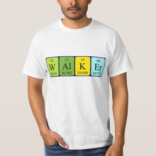 Camisa de nome de mesa periódica do Walker (Frente)