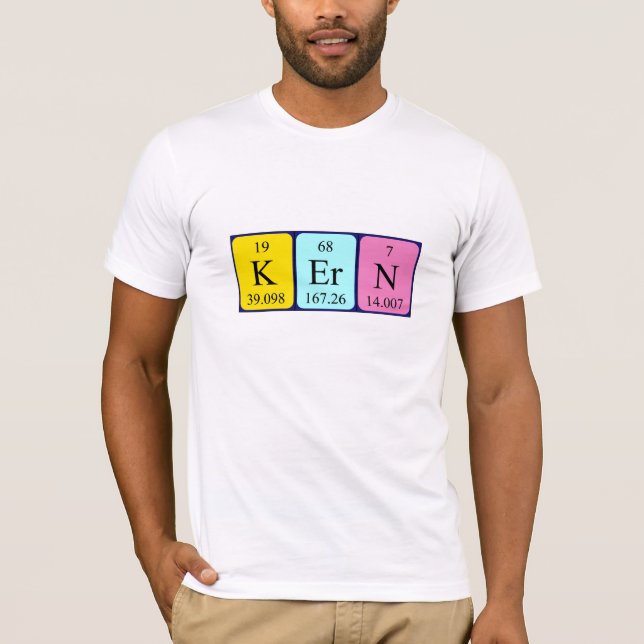 Camisa de nome de mesa periódica Kern (Frente)