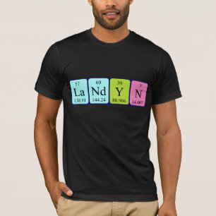 Camisa de nome de mesa periódica Landyn
