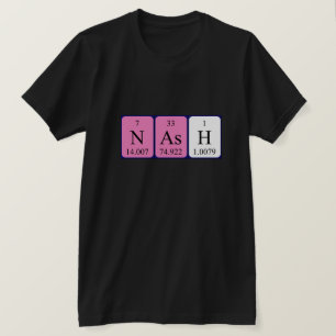 Camisa de nome de mesa periódica Nash