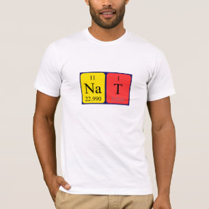Camisa de nome de mesa periódica Nat