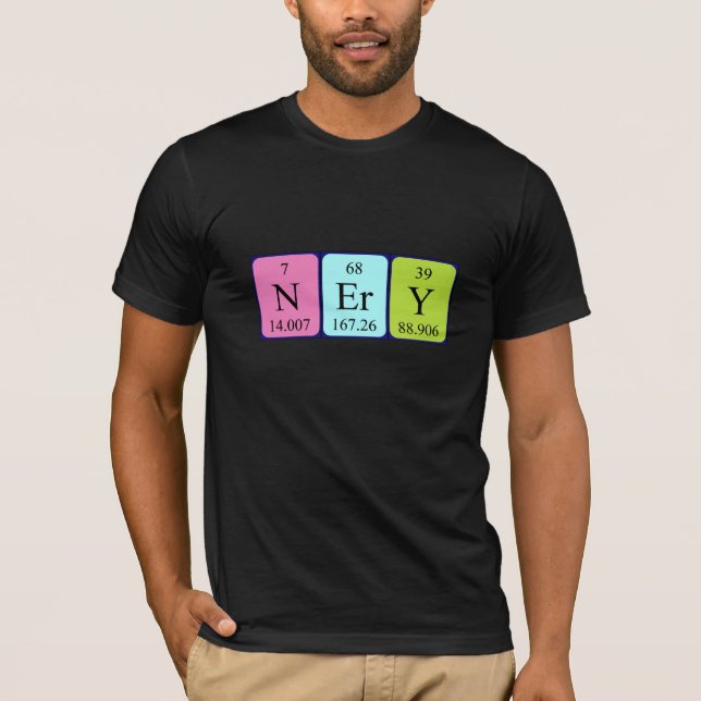 Camisa de nome de mesa periódica Nery (Frente)