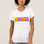 Camisa de nome de mesa periódica Randi<br><div class="desc">Randi escreveu Ra N D I (Radium Nitrogen Deuterium Iodine) em uma camisa para o cientista em você. Não consegues encontrar o que queres?</div>