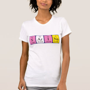 Camisa de nome de mesa periódica Sarina