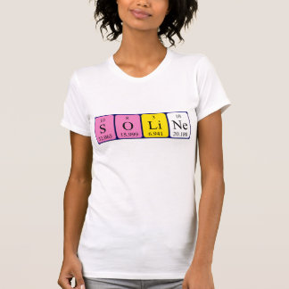 Camisa de nome de mesa periódica sólida