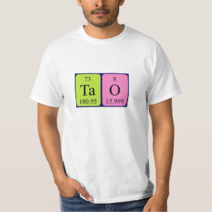 Camisa de nome de mesa periódica Tao