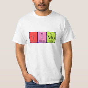 Camisa de nome de mesa periódica Timo