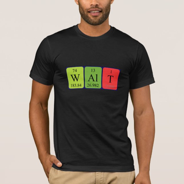 Camisa de nome de mesa periódica Walt (Frente)
