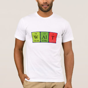 Camisa de nome de mesa periódica Walt