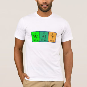 Camisa de nome de mesa periódica Walt