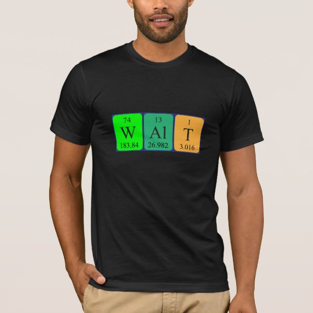 Camisa de nome de mesa periódica Walt (Frente)