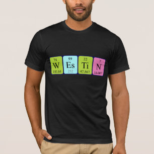Camisa de nome de mesa periódica Westin