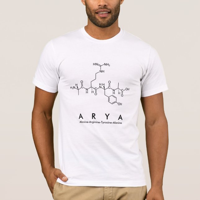 Camisa de nome do péptido de Arya M (Frente)