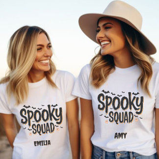 Camisa de Nome Personalizado do Dia das Bruxas par