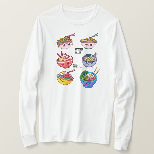 Camisa De Noodal, Suéter De Ramen Rice, Camisa De  (Frente do Design)