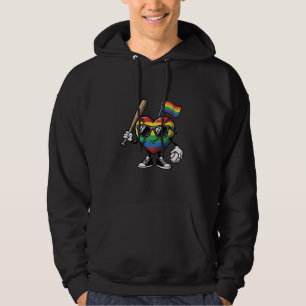 Camisa de Orgulho de Beisebol Coração Arco-íris Vi