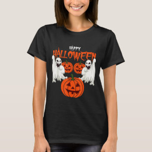 Camisa de outono com fantasmas de abóbora de outon