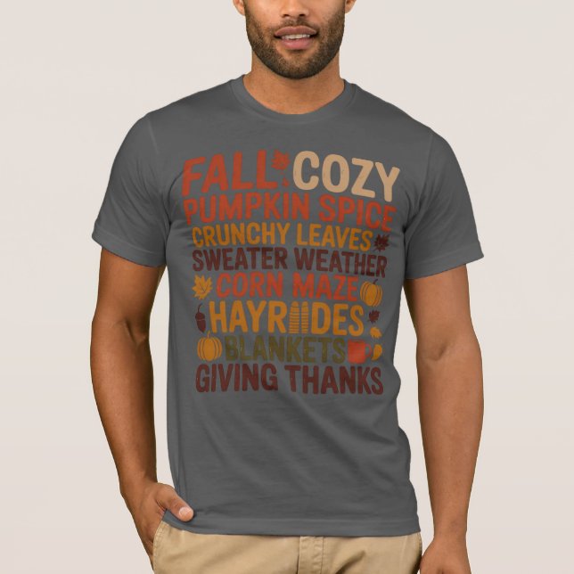 Camisa de Outono Especiaria de Abóbora Aconchegant (Frente)