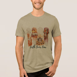 Camisa de Outono Salmo 23:4 Fé Sobre o Medo