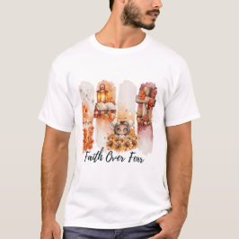 Camisa de Outono Salmo 23:4 Fé Sobre o Medo