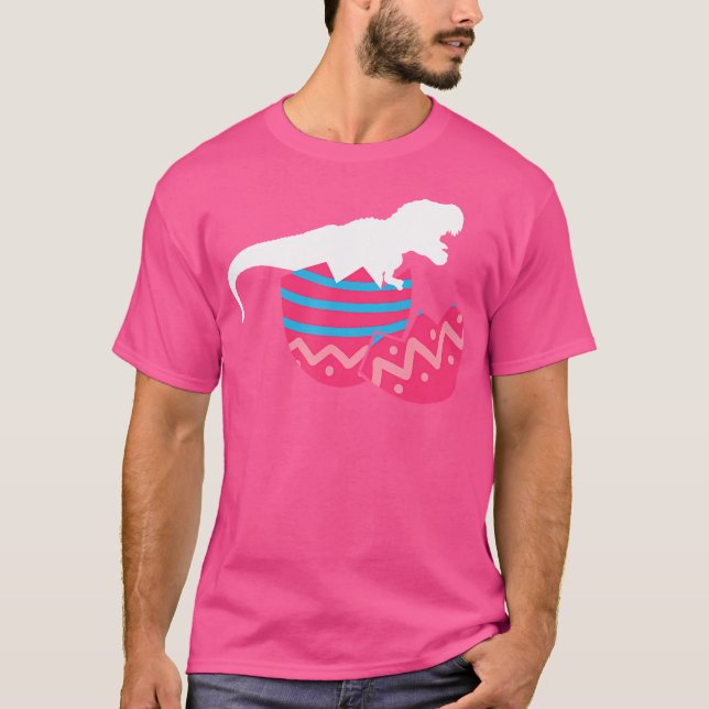 Camisa De Ovo De Páscoa Dinossauro Tee Funny T Rex (Frente)